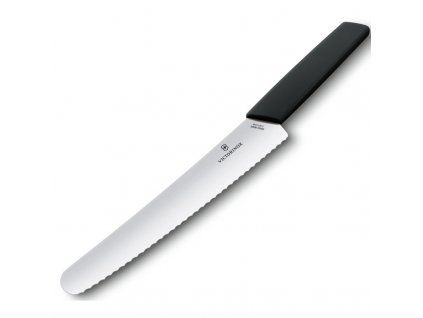 Victorinox Swiss Modern Knife for bread, 22 cm, black