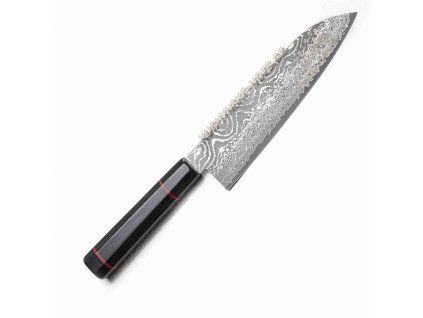 Kanetsune Namishibuki Wa-Santoku 180mm Damascus s Pouzdrem