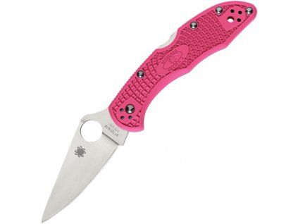 Spyderco Delica 4 Pink FRN PlainEdge