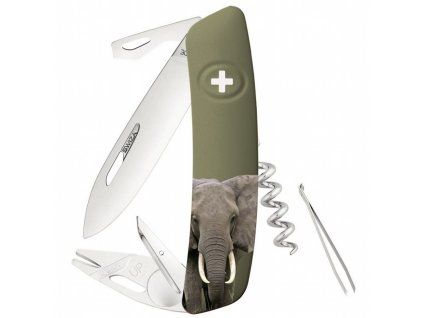 Swiza TT03 TICK TOOL WILDLIFE ELEPHANT OLIVE