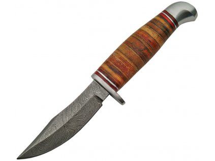 Damascus Stacked Leather Skinner