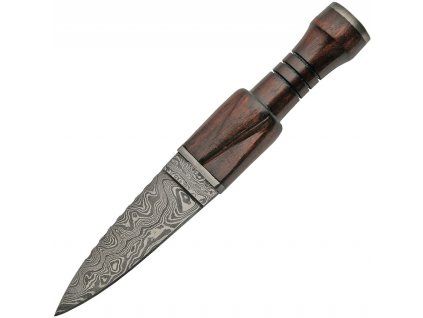 Damascus Sgian Dubh Wood Sheath