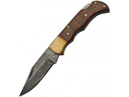 Damascus Lockback Wood
