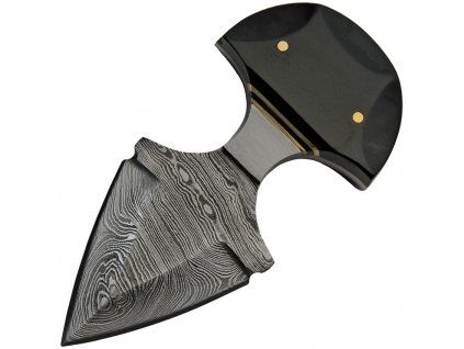 Damascus Black Widow Push Dagger