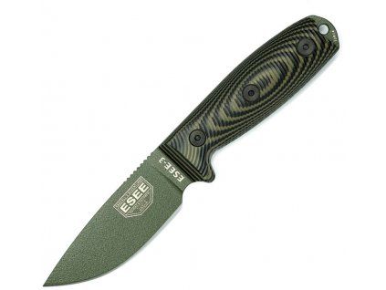 ESEE Plain ODGreen STD Model 3 3D Sheath Black