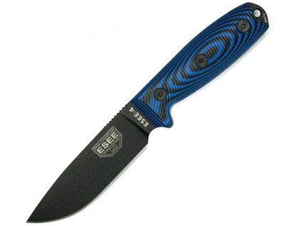 ESEE Plain Black Model 4 3D Blue G10