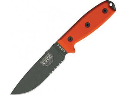 ESEE Serrated OD Green Model 4 Orange G10 With Molle