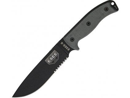ESEE Model 6 Serrated Black Sheath Black