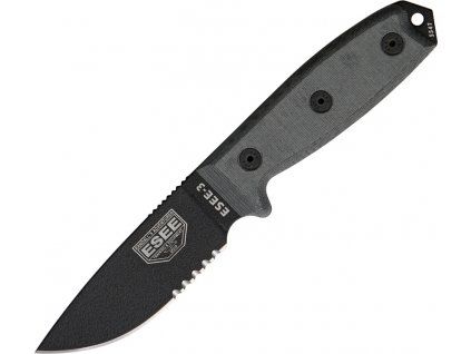 ESEE Serrated Black Model 3 Sheath Coyote Brown