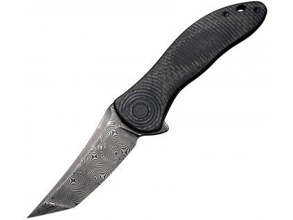 Civivi Synergy3 Damascus Tanto Black G10