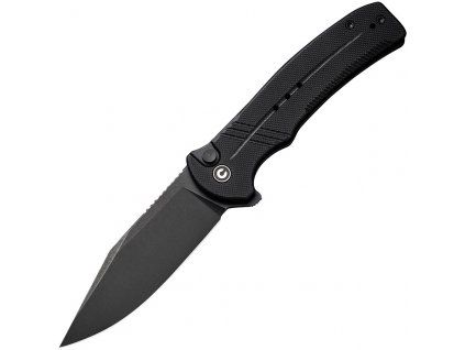 Civivi Cogent Black Stonewash Sandvik Black G10