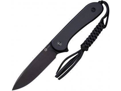 Civivi Elementum Fixed Blade Black Stonewash Black G10
