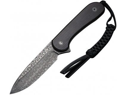Civivi Elementum Fixed Blade Damascus Ebony Wood