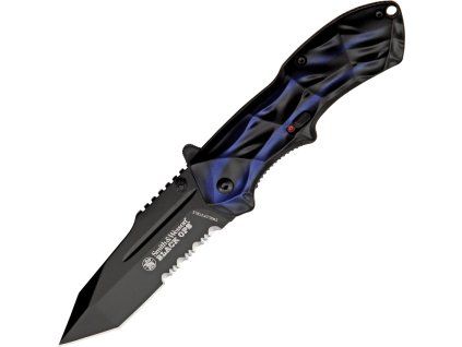 Smith & Wesson Black Ops BLOP3 Blue Serrated Tanto