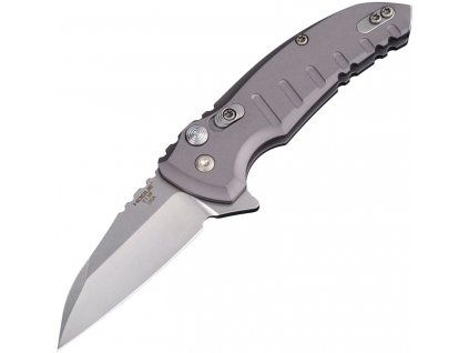 Hogue X1-MicroFlip Wharncliffe Grey Aluminum