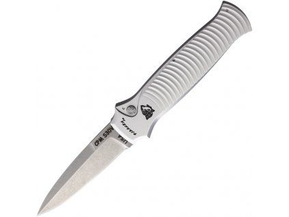 Piranha Knives Auto Bodyguard Button Lock Silver