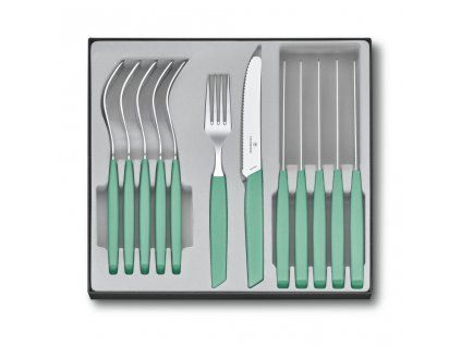 victorinox swiss modern sada priboru 12 ks zelena 6 9096 11W41 12