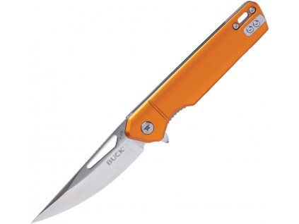 buck infusion drop point orange aluminum