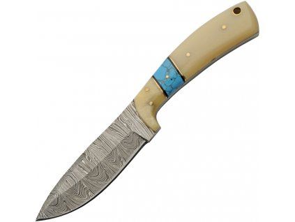 Damascus Turquoise Bone Hunter