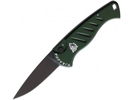 Piranha Knives Auto Fingerling Green Black