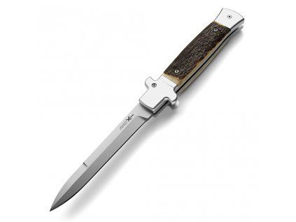 akc extreme shadow switchblade 23cm stag silver aluminium dagger blade 2