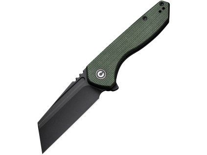 Civivi ExOne Flipper Blackwash NitroV Green Micarta
