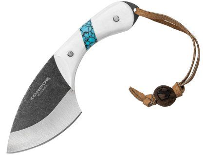 condor blue river skinner white micarta