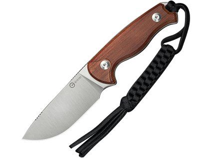 Civivi Timberbark Satin Sandvik Brown Wood
