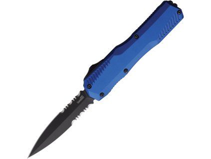 Kershaw Auto Livewire Black Serrated DoubleEdge MagnaCut Blue Aluminum