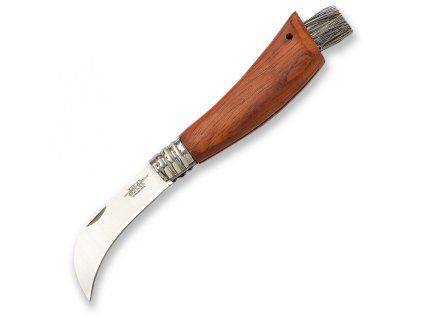 navaja de setas con mango de madera y hoja de 8 cm