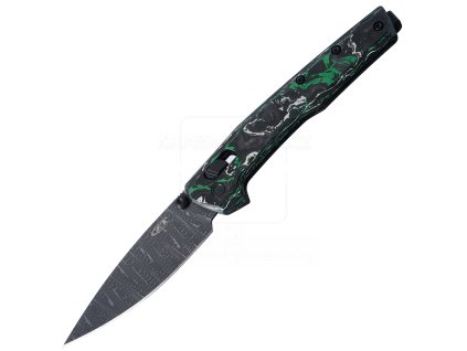 Zero Tolerance Green White Carbon Fiber Vegas Forge Damascus 0117VFWG