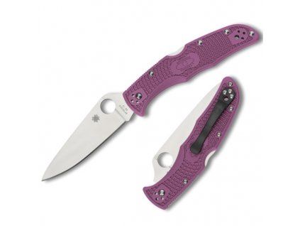Spyderco Endura 4 Purple FRN Lightweight FlatGround C10FPPR