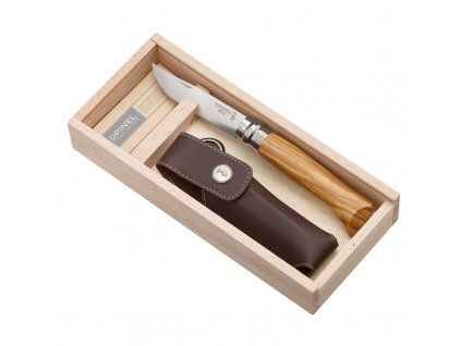 Opinel N°08 olive exclusiv pack