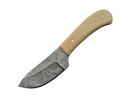 Damascus Skinner White Smooth Bone