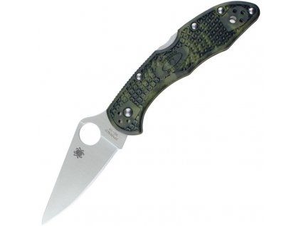 Spyderco Delica 4 ZomeGreen FRN FlatGround