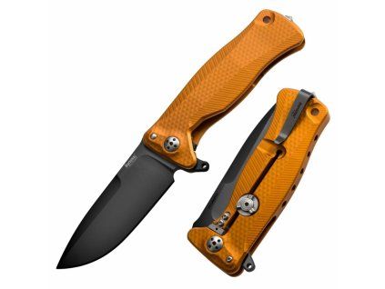 LionSTEEL SR-11 Aluminum Orange handle black blade