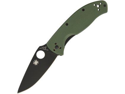 Spyderco Tenacious Green G10 Plain Blk