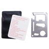 Compact stainless steel multifunction card