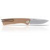 ACTA NON VERBA Z200 - LINER LOCK, PLAIN EDGE, G-10 COYOTE