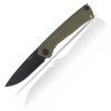 ACTA NON VERBA Z200 - DLC, LINER LOCK, PLAIN EDGE, G-10 OLIVE