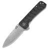 QSP Knife Hawk Damascus Carbon Fiber