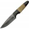 Damascus Fixed Blade Buffalo/Camel