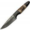 Damascus Fixed Blade Buffalo/Stag