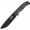 ESEE Model 6 Serrated Black Sheath Green