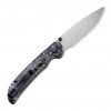 civivi imperium stonewash silver carbon