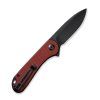 civivi elementum black stonewash burgundy g10