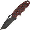 Tops CAT Tanto Red and Black G10