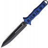 Heretic Knives Nephilim Black Elmax Blue G10