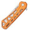buck trace stonewash serrated orange aluminum