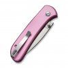 civivi qubit satin sandvik pink aluminum